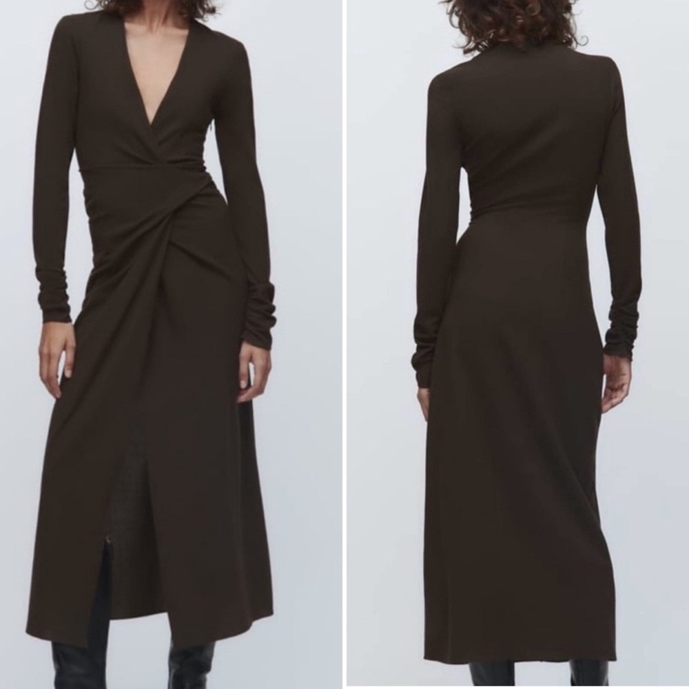 NWT Zara V Neck Dress